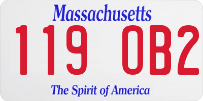 MA license plate 119OB2