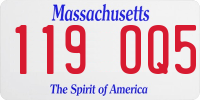 MA license plate 119OQ5