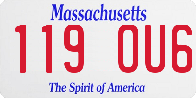 MA license plate 119OU6