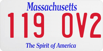 MA license plate 119OV2