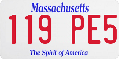 MA license plate 119PE5