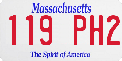 MA license plate 119PH2