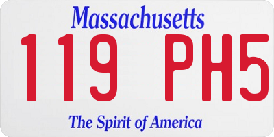 MA license plate 119PH5