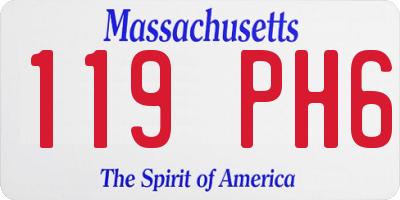 MA license plate 119PH6