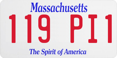 MA license plate 119PI1