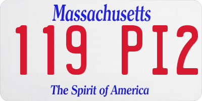 MA license plate 119PI2