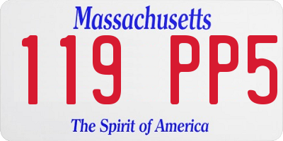 MA license plate 119PP5