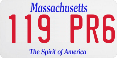 MA license plate 119PR6