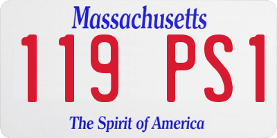 MA license plate 119PS1
