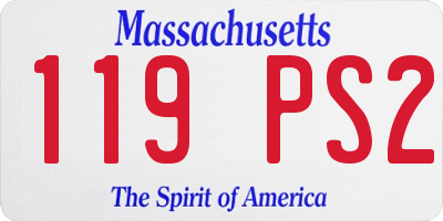 MA license plate 119PS2
