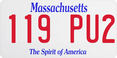 MA license plate 119PU2