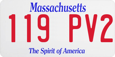MA license plate 119PV2