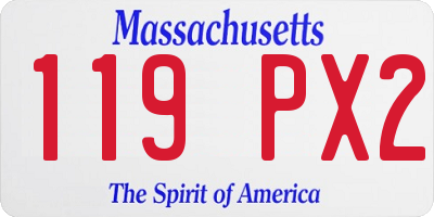 MA license plate 119PX2
