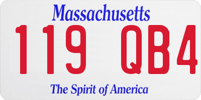 MA license plate 119QB4