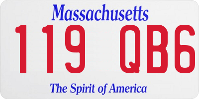 MA license plate 119QB6