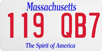 MA license plate 119QB7