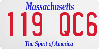 MA license plate 119QC6