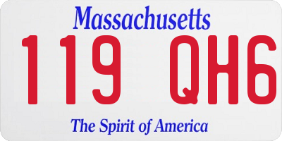 MA license plate 119QH6