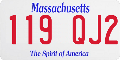 MA license plate 119QJ2