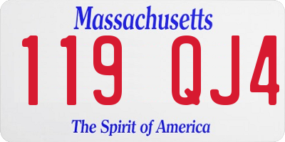 MA license plate 119QJ4