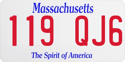 MA license plate 119QJ6