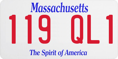 MA license plate 119QL1