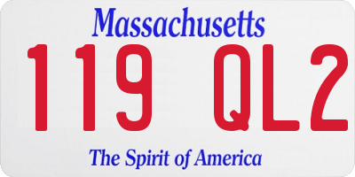 MA license plate 119QL2