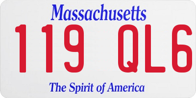MA license plate 119QL6