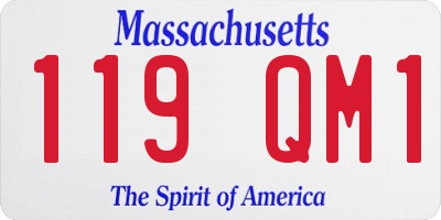 MA license plate 119QM1