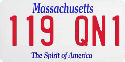 MA license plate 119QN1