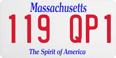 MA license plate 119QP1