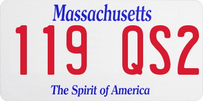 MA license plate 119QS2