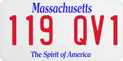 MA license plate 119QV1