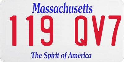 MA license plate 119QV7