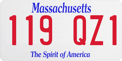 MA license plate 119QZ1