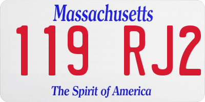 MA license plate 119RJ2