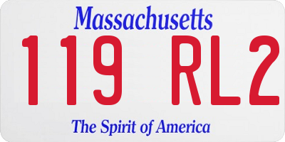 MA license plate 119RL2