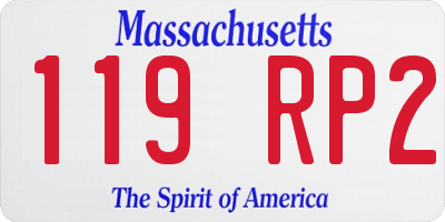 MA license plate 119RP2