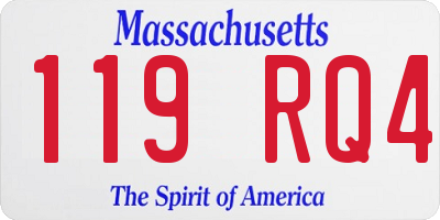 MA license plate 119RQ4