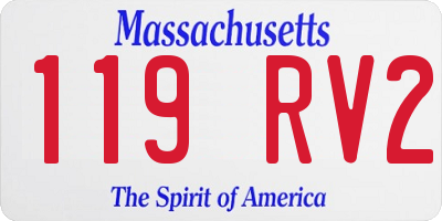 MA license plate 119RV2