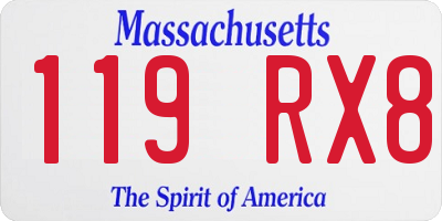 MA license plate 119RX8