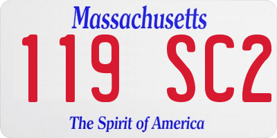 MA license plate 119SC2