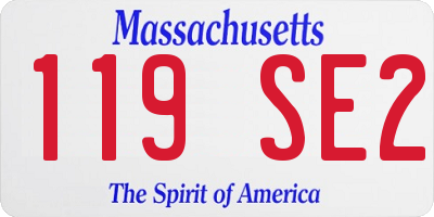 MA license plate 119SE2