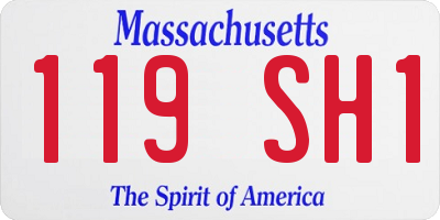 MA license plate 119SH1