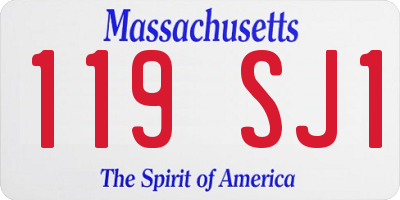 MA license plate 119SJ1