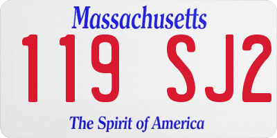 MA license plate 119SJ2