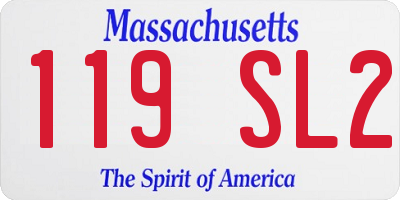 MA license plate 119SL2