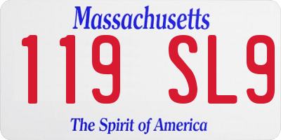 MA license plate 119SL9