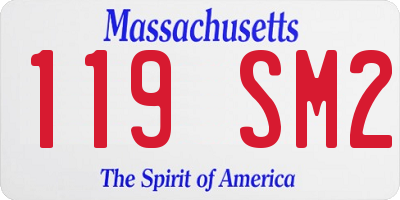 MA license plate 119SM2