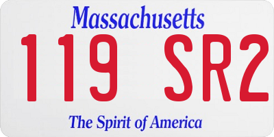 MA license plate 119SR2